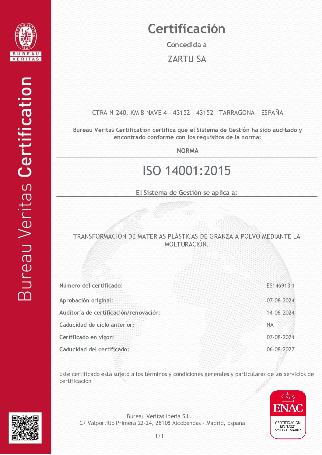 CERTIFICADO ISO 9001 - 06-08-2027